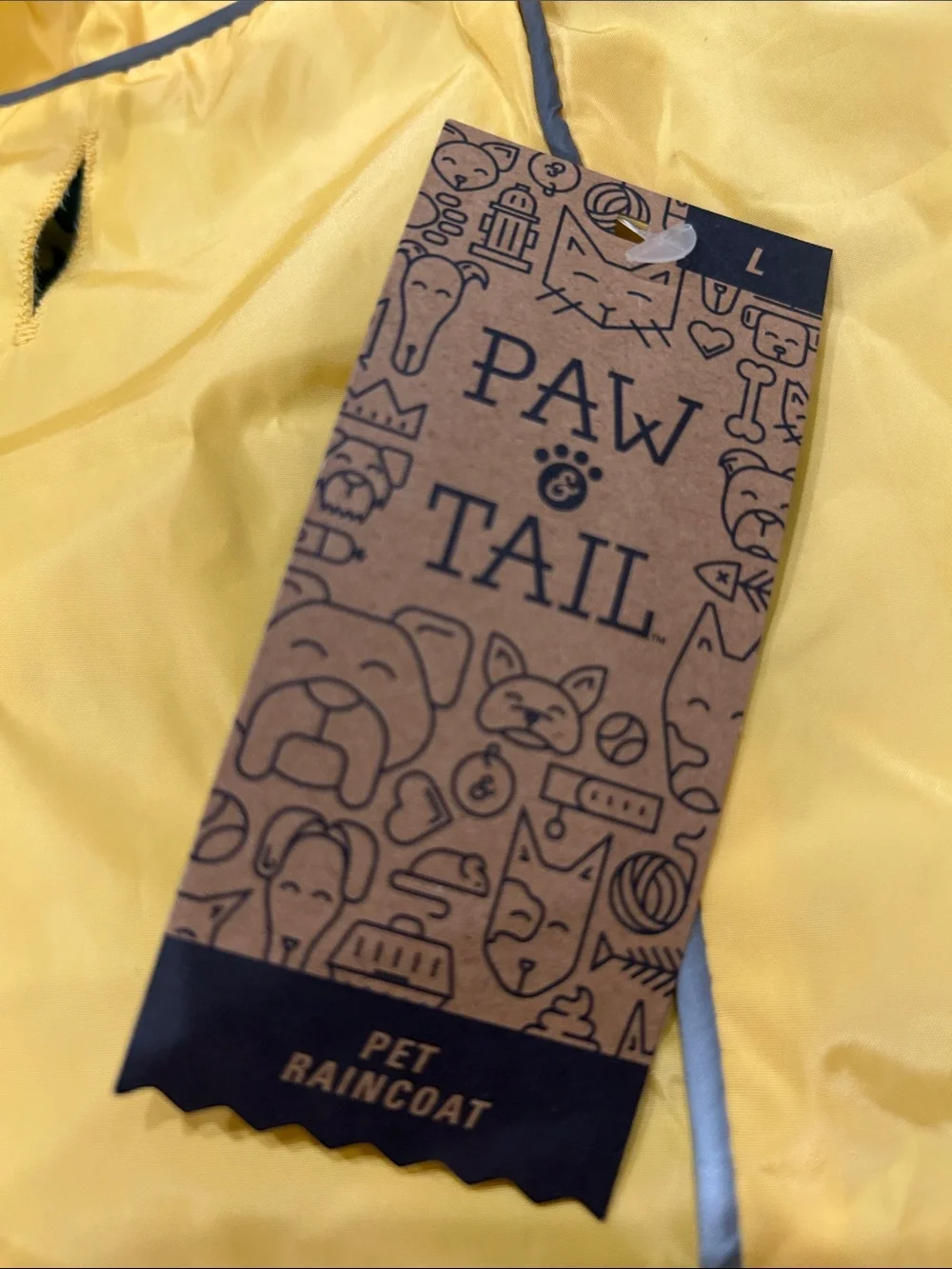 Paw & Tail Reversible Dog Raincoat L
